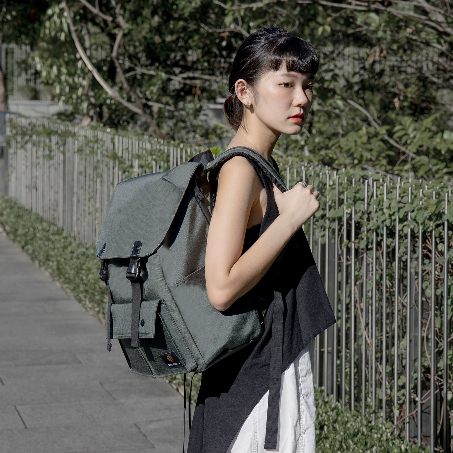 Dude & Bestie Little Predator Backpack - Greyish Green