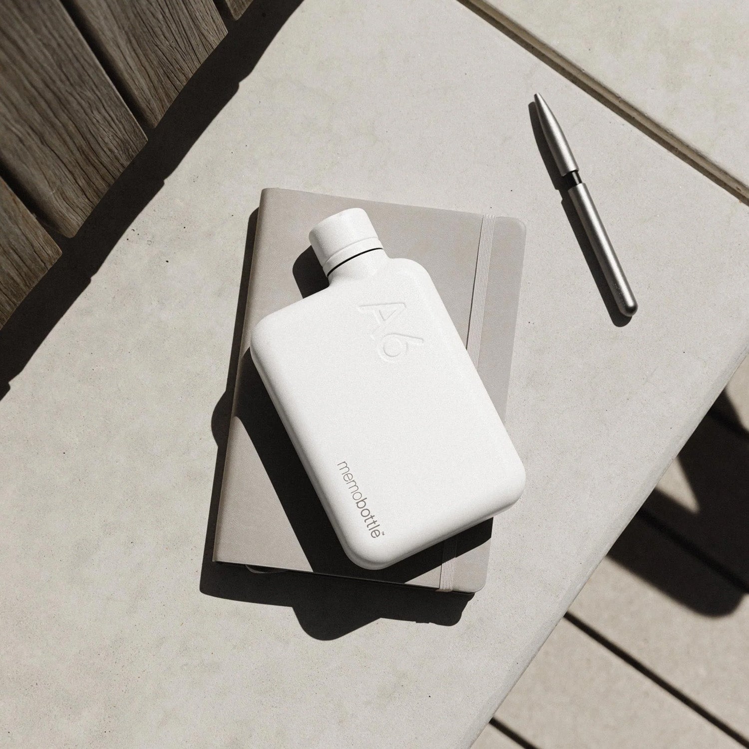 Dude & Bestie 客製化 Memobottle A6 不鏽鋼水樽 Snow White 雪地白極簡設計