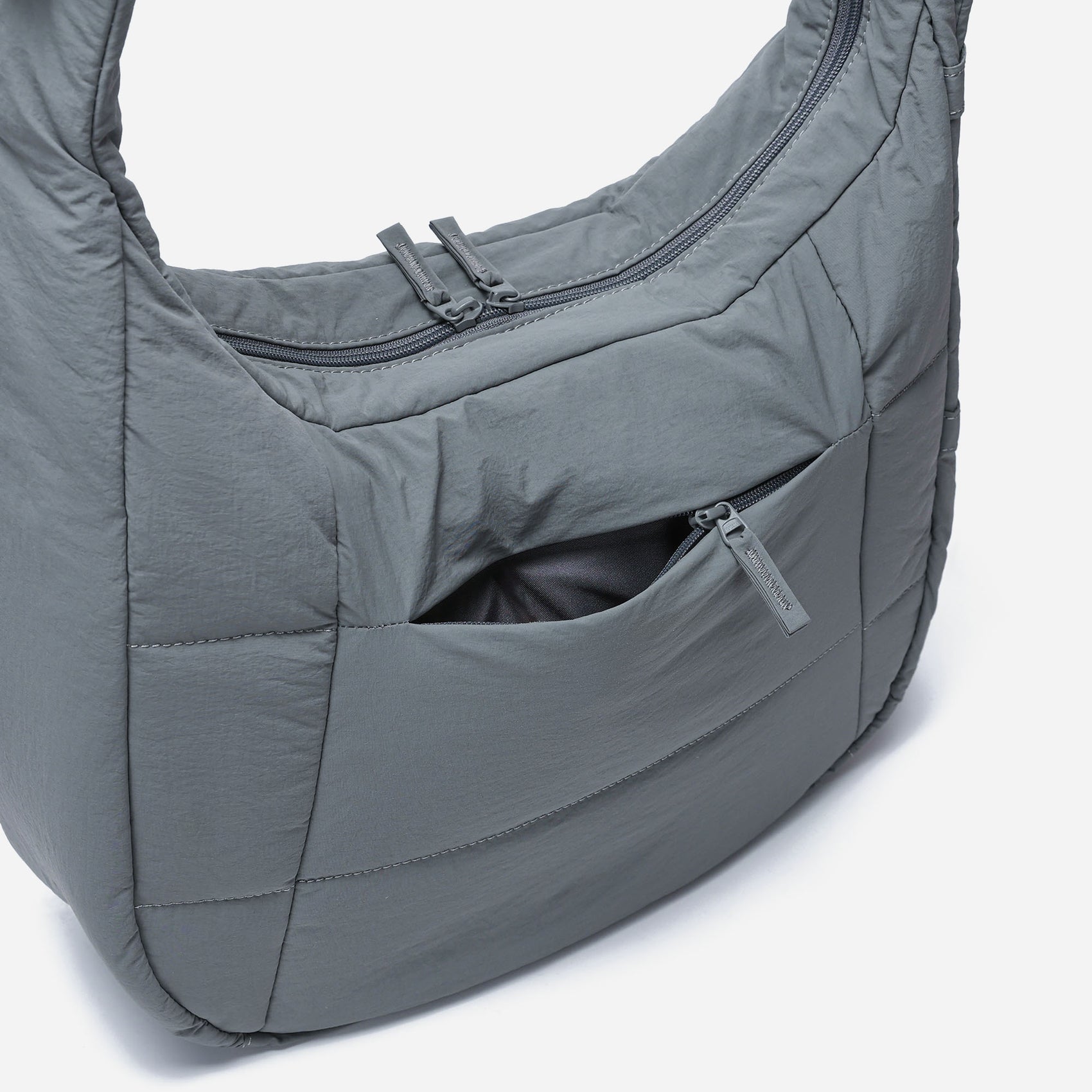 Puff Hobo Bag Crossbody Bags Dude & Bestie (Gray)