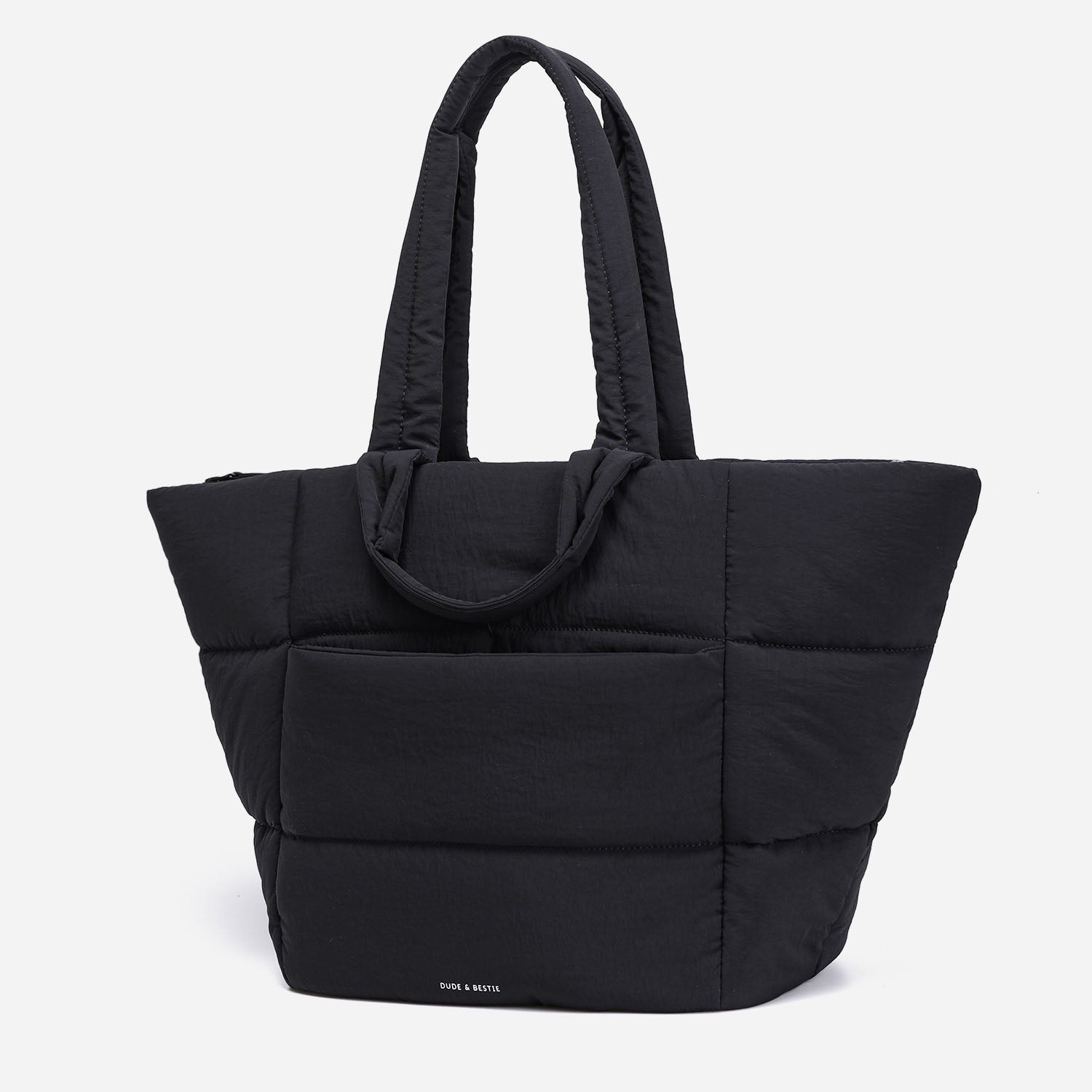 Puff Tote Bag Dude & Bestie (Black)