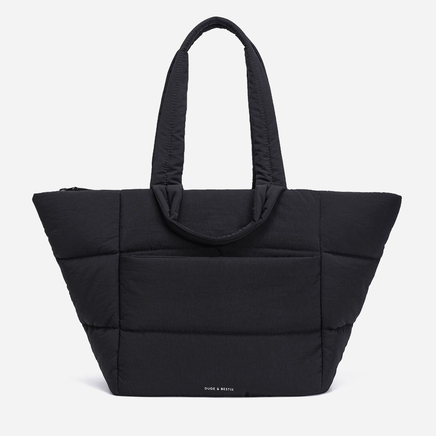 Puff Tote Bag Dude & Bestie (Black)