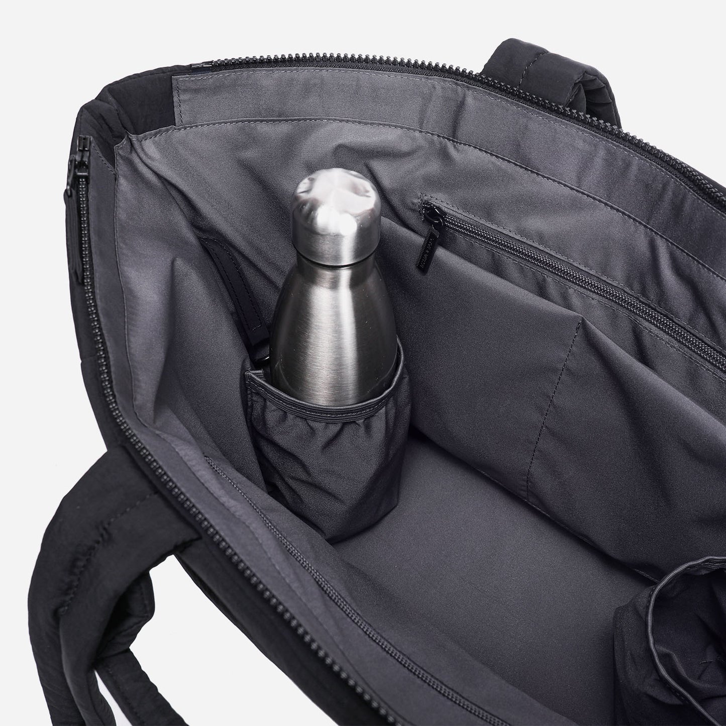 Puff Tote Bag Dude & Bestie (Black)