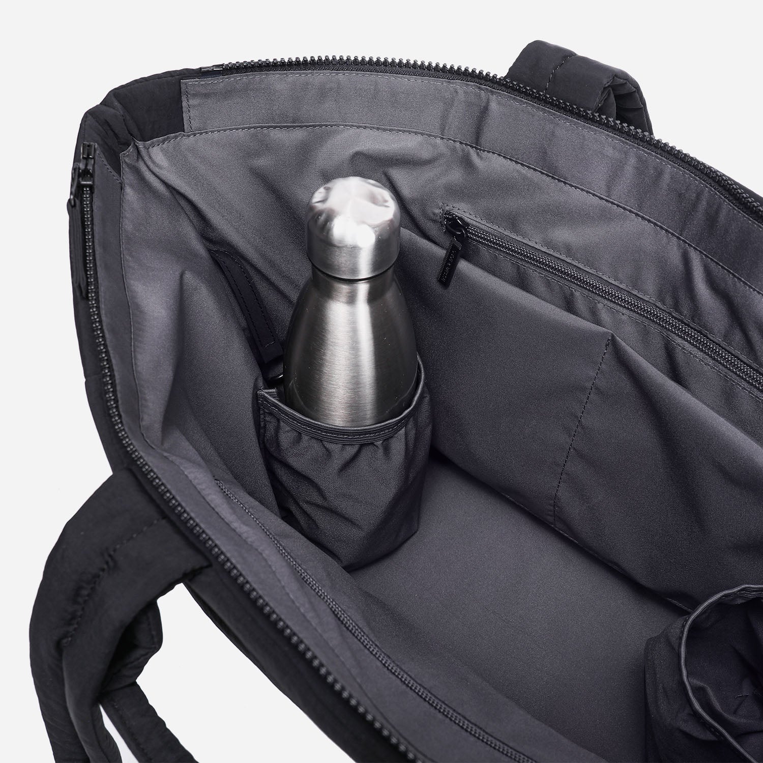 Puff Tote Bag Dude & Bestie (Black)