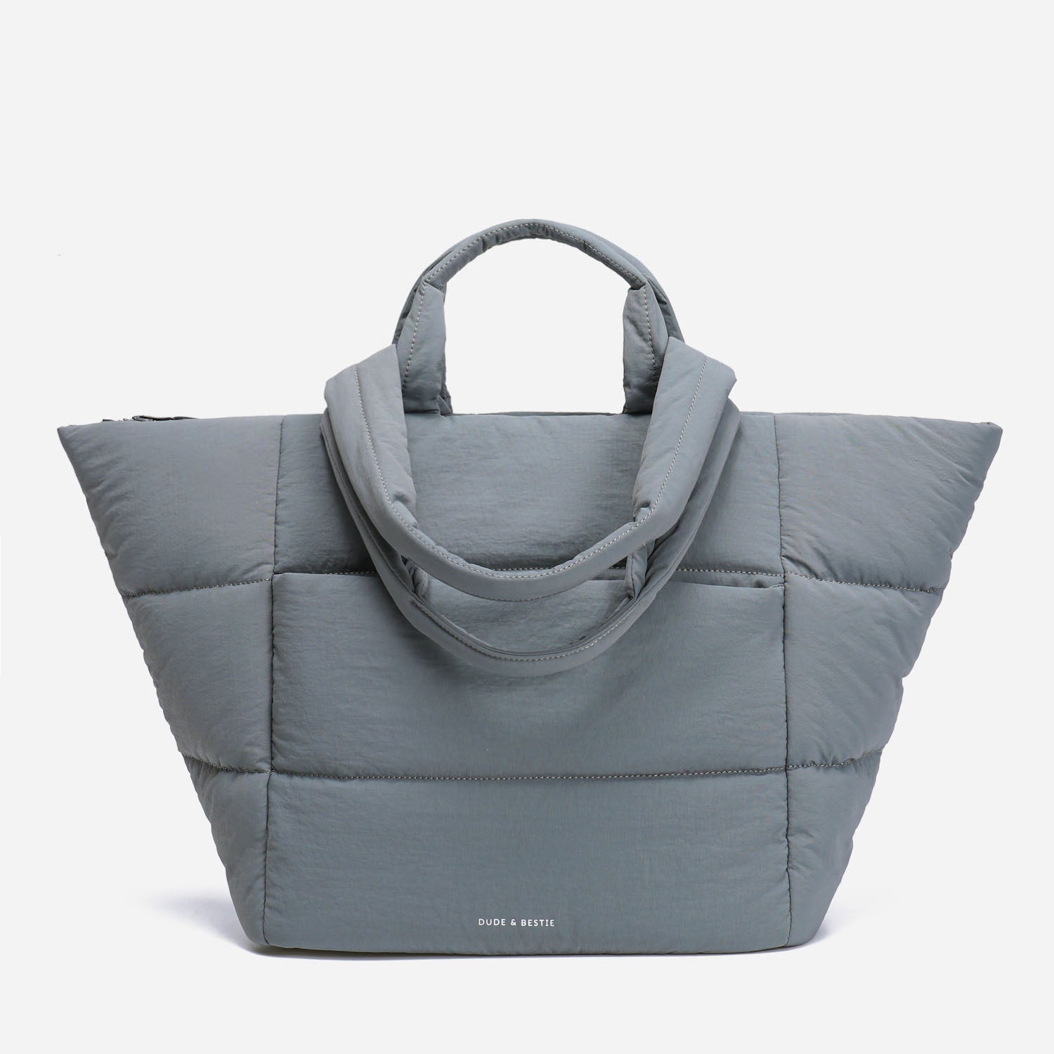 Puff Tote Bag Dude & Bestie (Cold Gray)