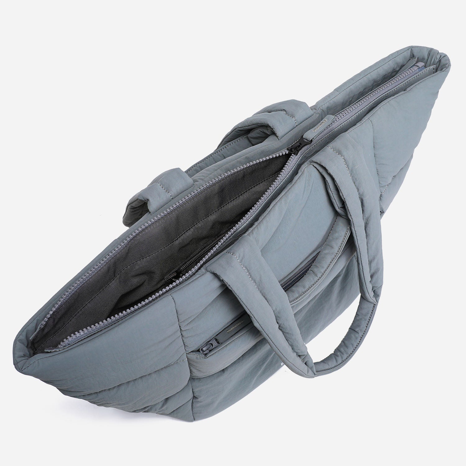 Puff Tote Bag Dude & Bestie (Cold Gray)