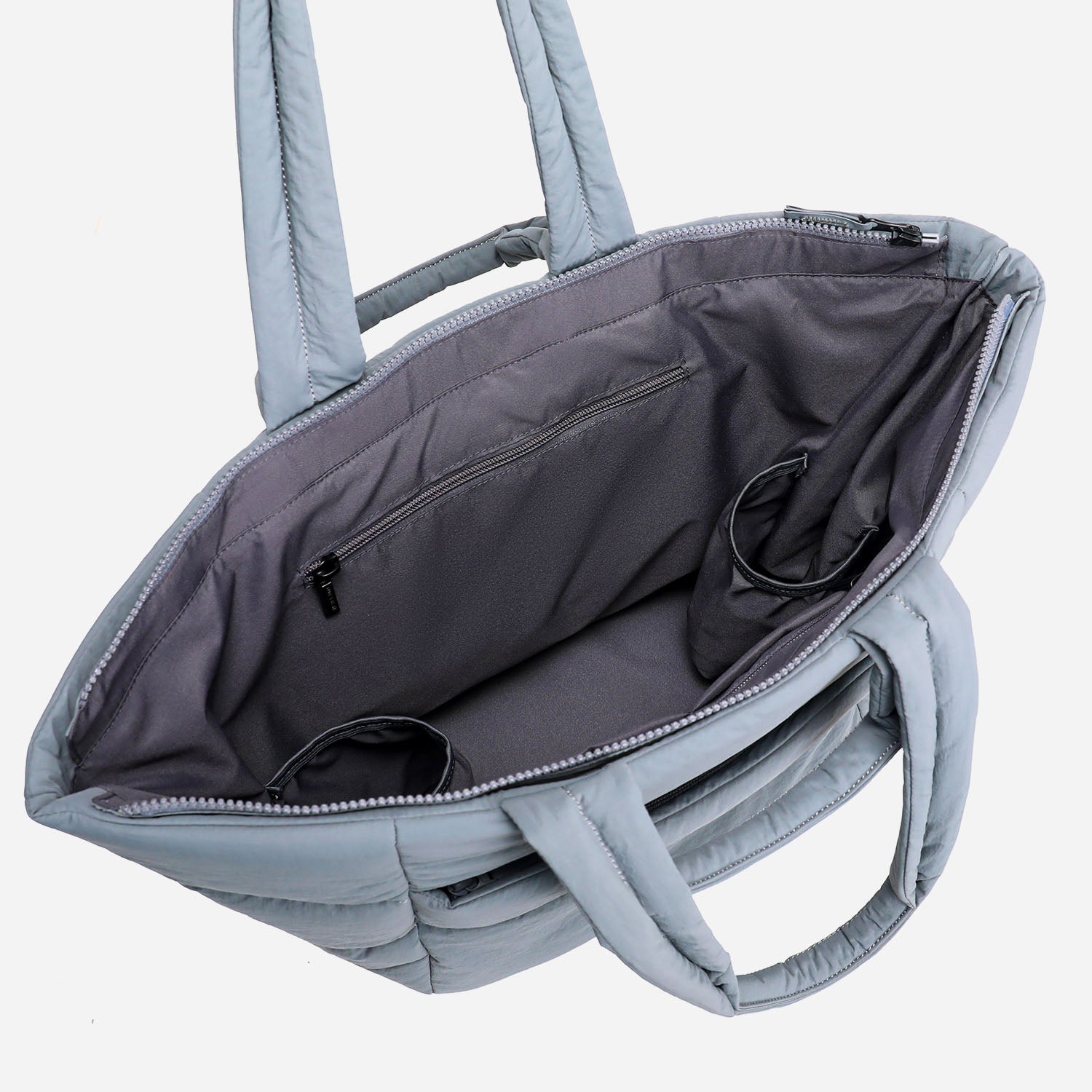 Puff Tote Bag Dude & Bestie (Cold Gray)