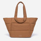 Puff Tote Bag Dude & Bestie (Mocha Brown)