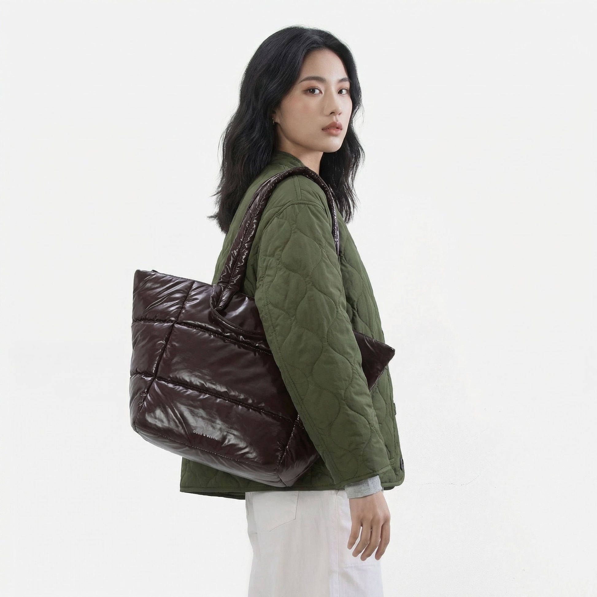 Puff Tote Polish (Brown)