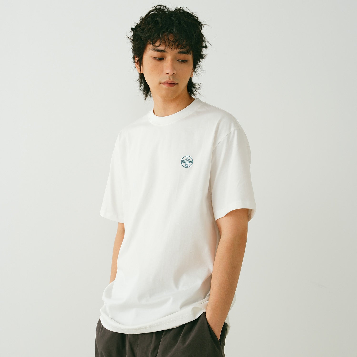 The Eight Strengths of Ganryu Dragon Embroidery T-Shirt - White Color