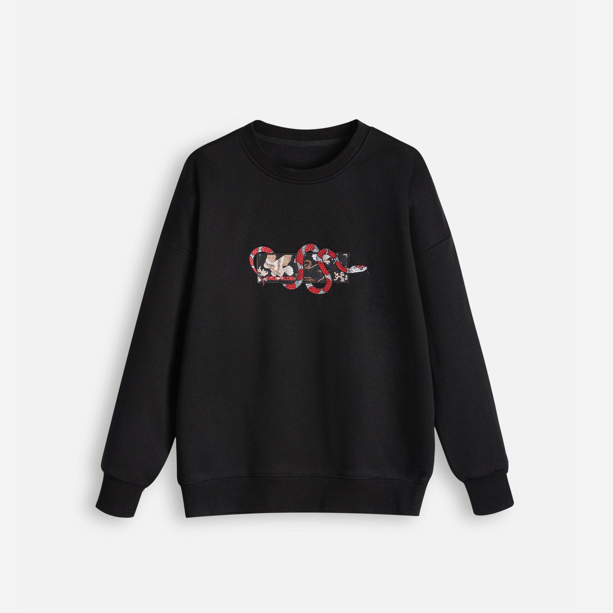 Sweatshirt with Snake Embroidery - Majestic Eagle – Dude