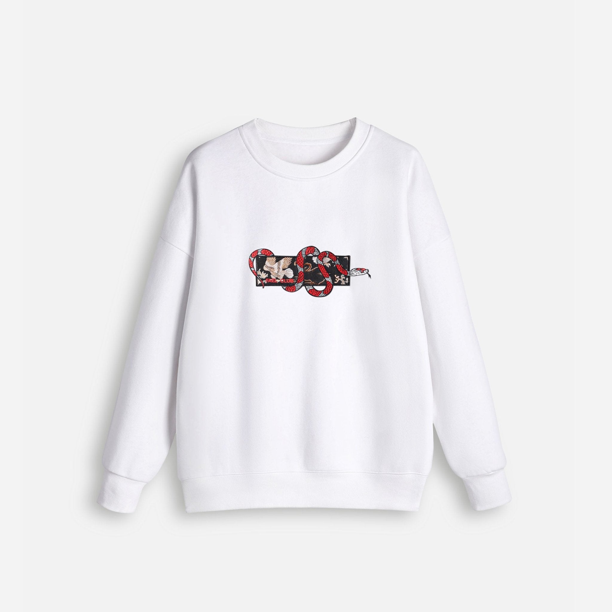 Sweatshirt with Snake Embroidery - Majestic Eagle – Dude