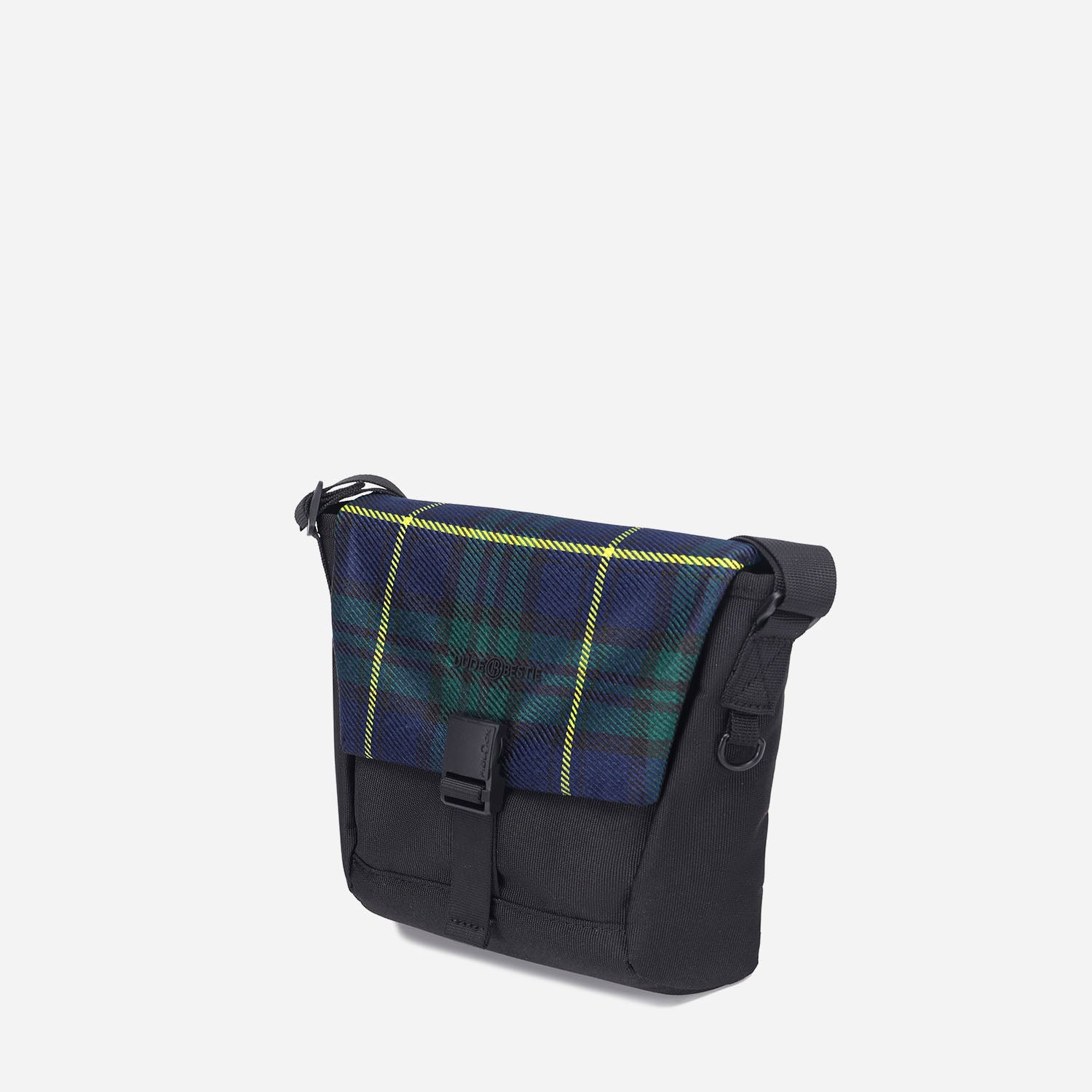 Hitch small Crossbody Bag (Blue Plaid)