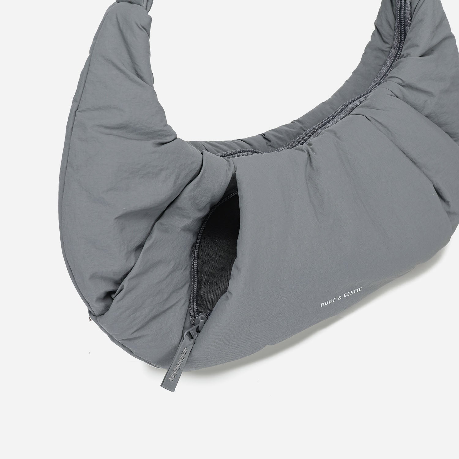 Puff Croissant Bag (Cold Gray)