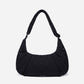 Dude & Bestie Puff Croissant Bag in Black, versatile all-match techwear crossbody bag