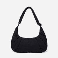 Dude & Bestie Puff Croissant Bag in Black, versatile all-match techwear crossbody bag