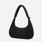 Dude & Bestie Puff Croissant Bag in Black, versatile all-match techwear crossbody bag