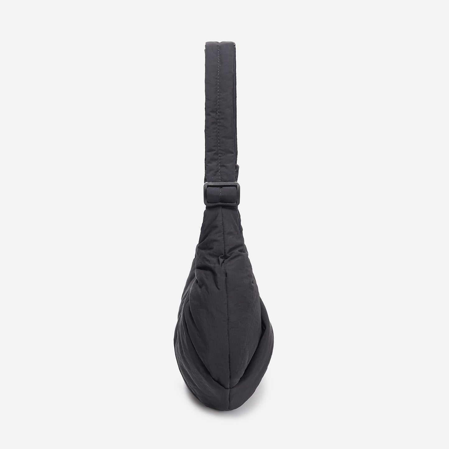 Dude & Bestie Puff Croissant Women Crossbody Shoulder Bag in black