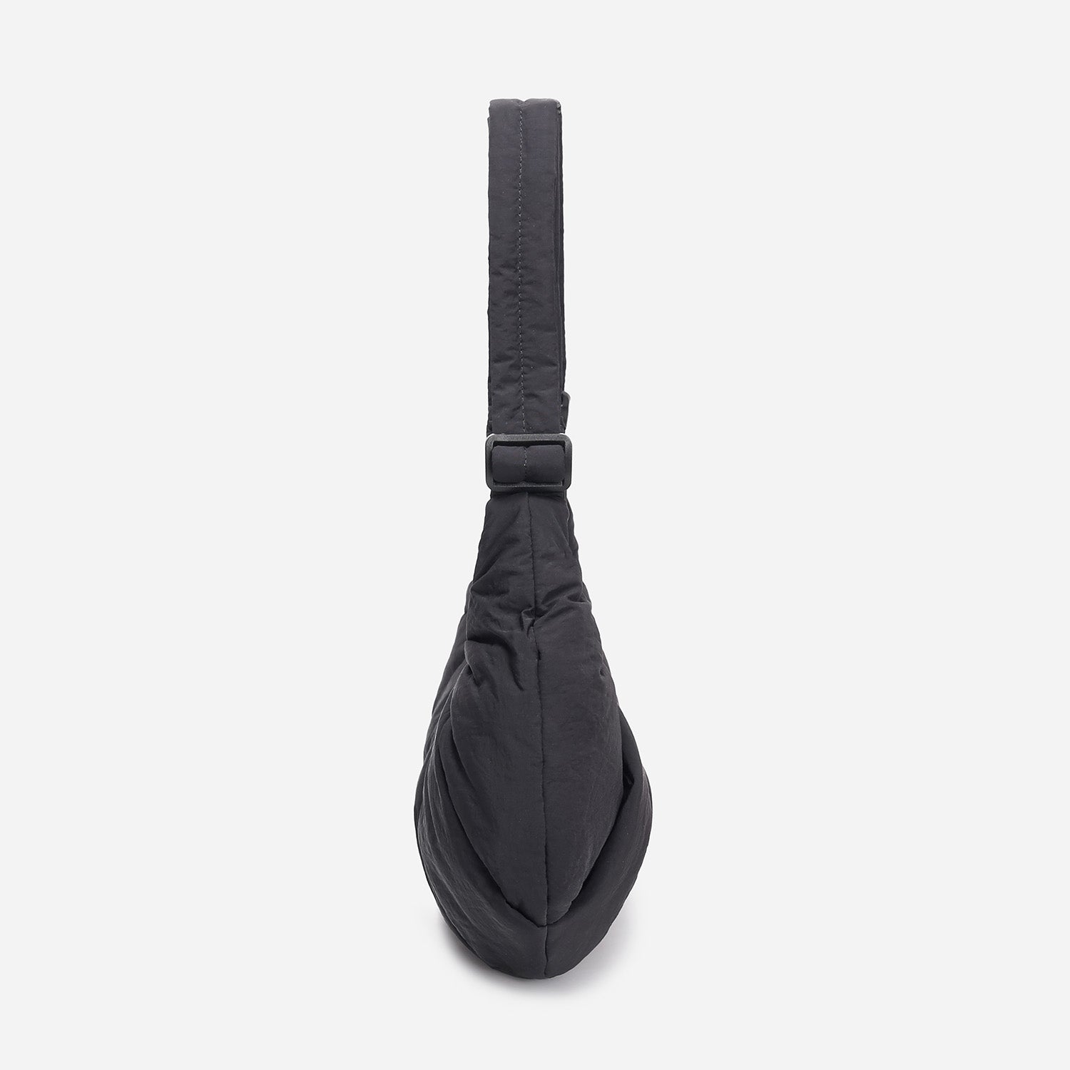 Dude & Bestie Puff Croissant Women Crossbody Shoulder Bag in black