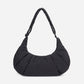 Dude & Bestie Puff Croissant Women Crossbody Shoulder Bag in black