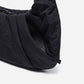 Dude & Bestie Puff Croissant Bag in Black, versatile all-match techwear crossbody bag