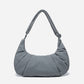 Dude & Bestie Puff Croissant Bag in Cold Gray, minimalist unisex streetwear bag