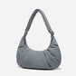 Dude & Bestie Puff Croissant Bag in Cold Gray, minimalist unisex streetwear bag
