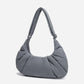 Dude & Bestie puffer-style Croissant Shoulder Bag in Cold Gray