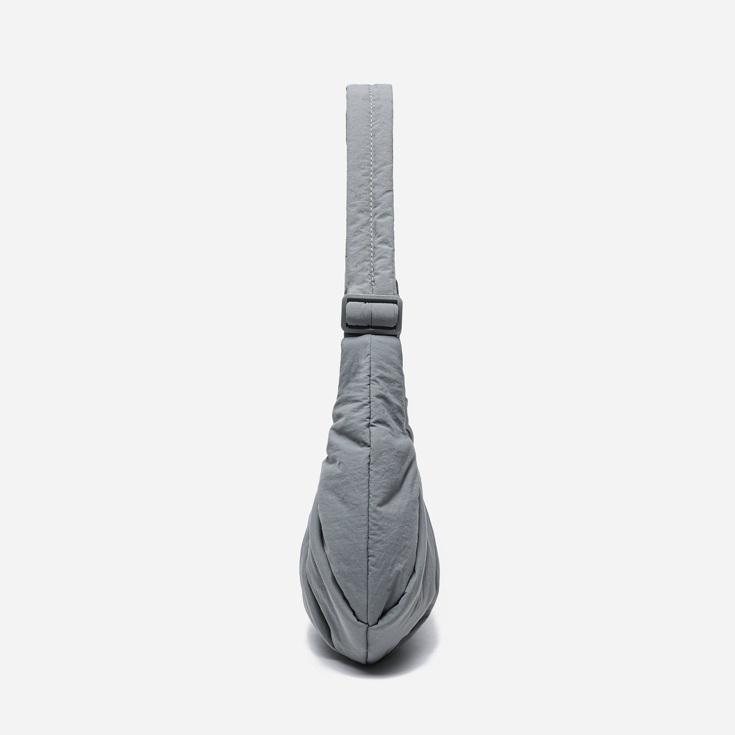 Dude & Bestie Puff Croissant Bag in Cold Gray, minimalist unisex streetwear bag