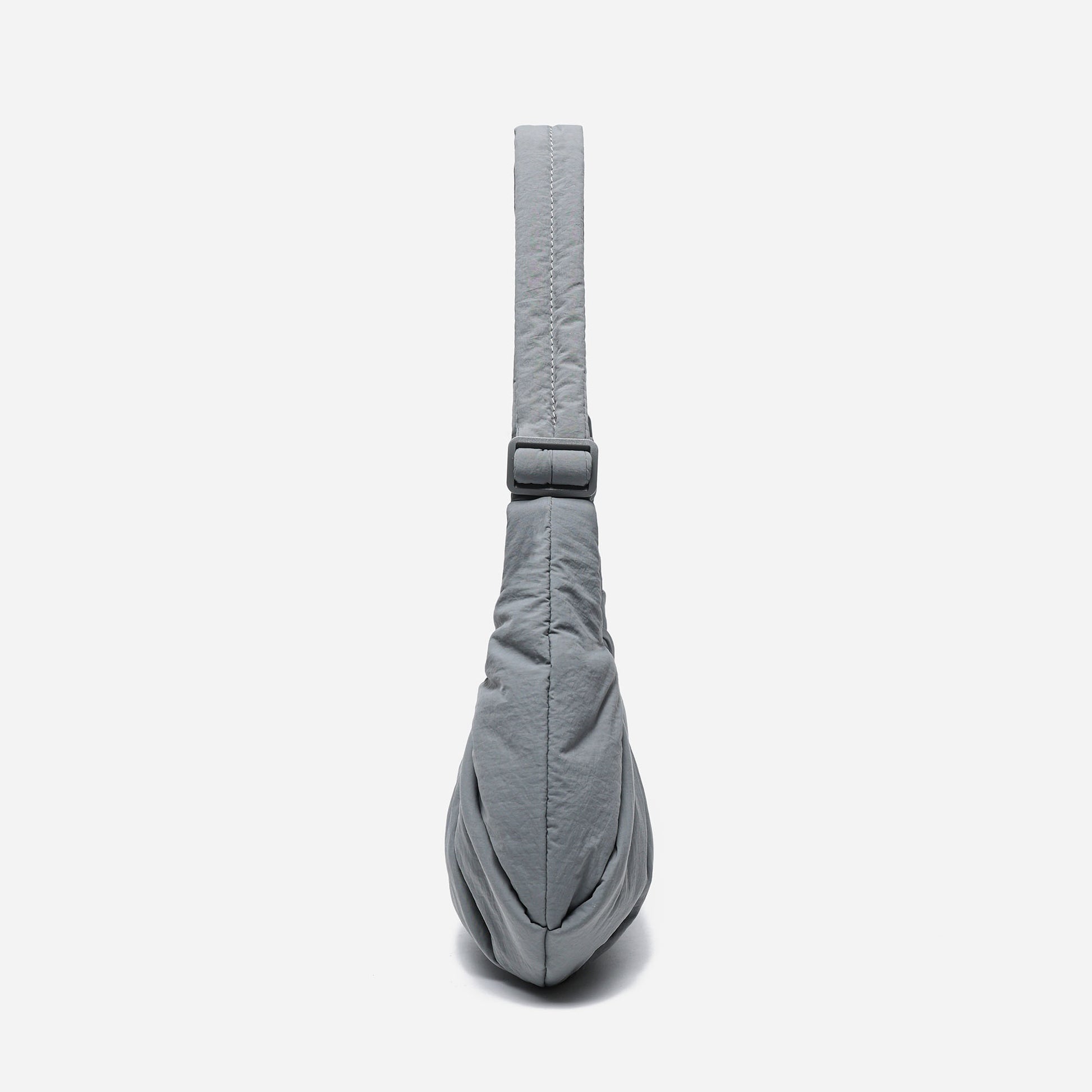 Dude & Bestie Puff Croissant Bag in Cold Gray, minimalist unisex streetwear bag