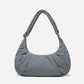 Dude & Bestie Puff Croissant Bag in Cold Gray, minimalist unisex streetwear bag