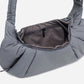 Dude & Bestie puffer-style Croissant Shoulder Bag in Cold Gray