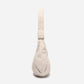 Dude & Bestie Puff Croissant Women Crossbody Shoulder Bag in Milk