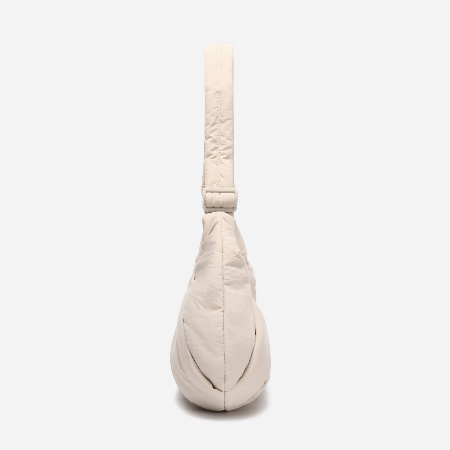Dude & Bestie Puff Croissant Women Crossbody Shoulder Bag in Milk