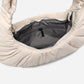Dude & Bestie Puff Croissant Bag in Milk White, lightweight cloud-shaped shoulder bag