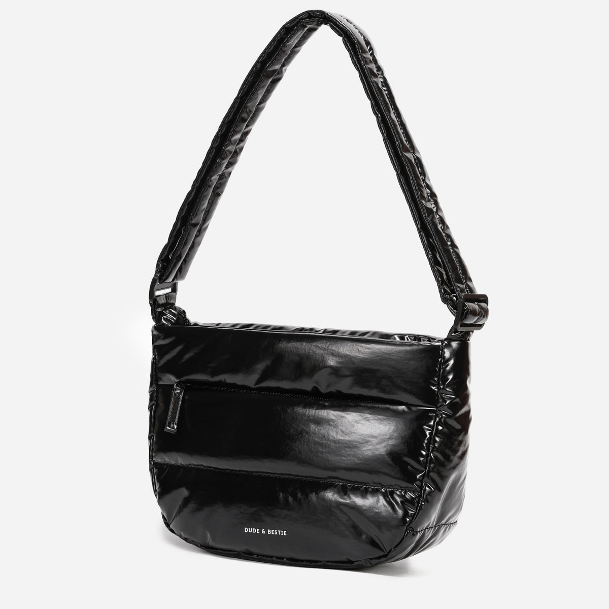 Puff Crossbody Bag Polish Series (Glossy Black)