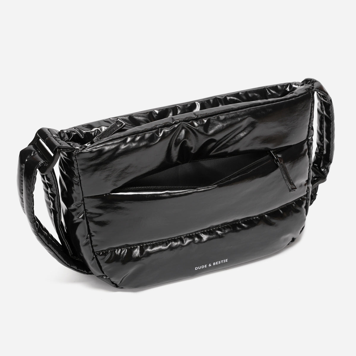 Puff Crossbody Bag Polish Series (Glossy Black)