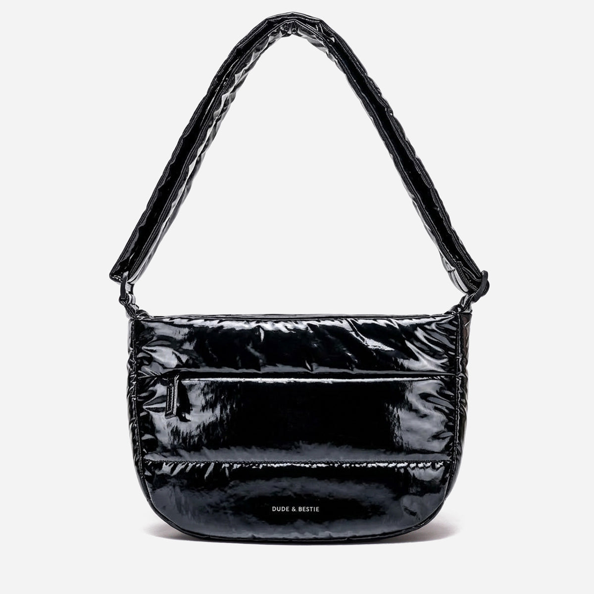 Puff Crossbody Bag Polish Series (Glossy Black)