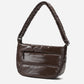 Dude & Bestie Puff Crossbody Bag Polish Series in Glossy Brown Color