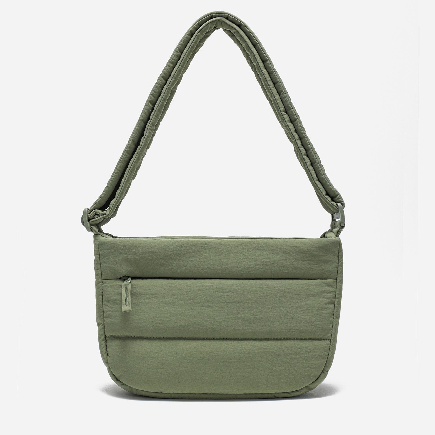 Dude & Bestie Puff Crossbody Bag in Khaki Green