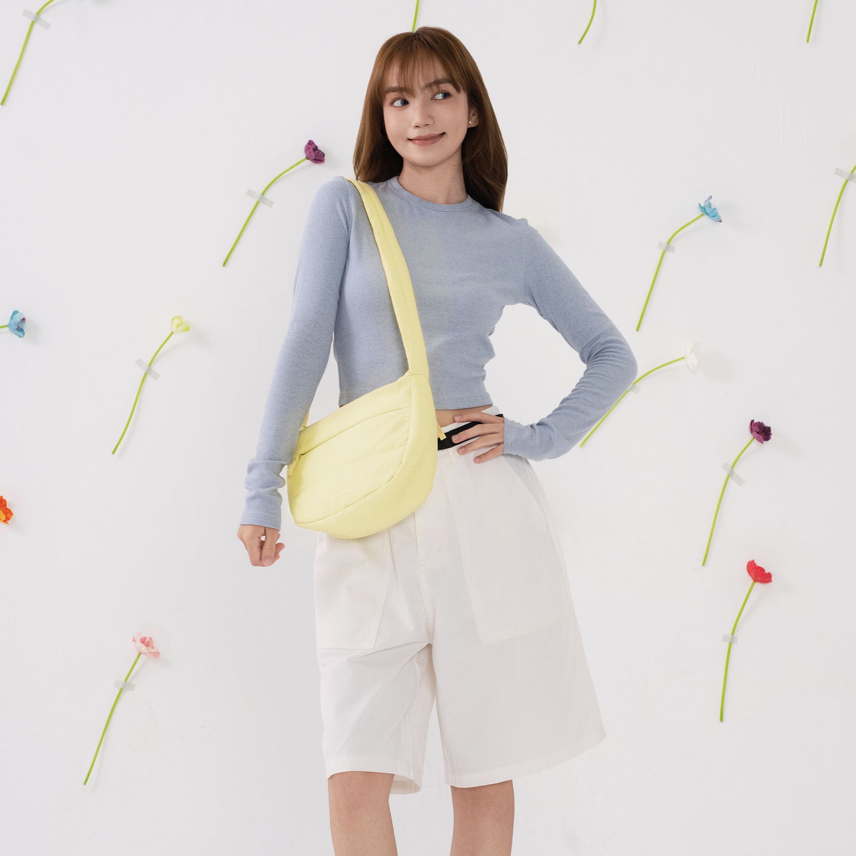 Dude & Bestie - Puff Crossbody Bag (Pale Yellow)