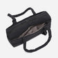 Dude & Bestie Puff Roll Baguette Bag in Black Color
