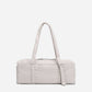 Dude & Bestie Puff Roll Baguette Bag in Light Gray Color