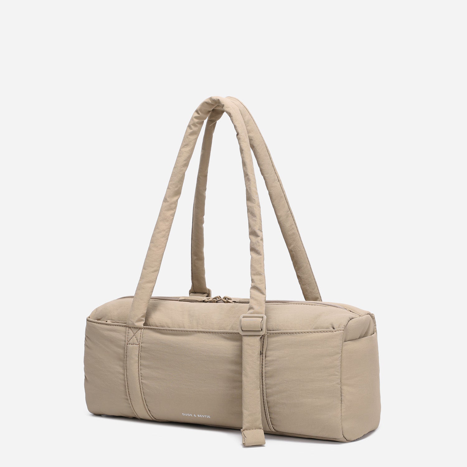 Dude & Bestie Puff Roll Baguette Bag in Sage Color