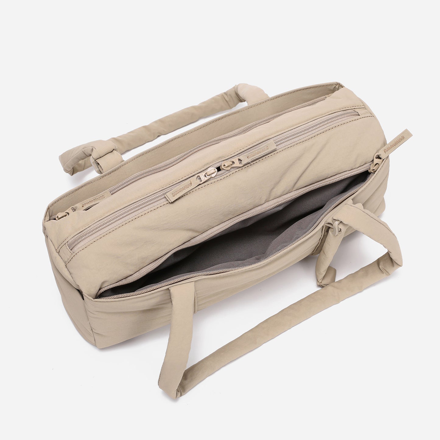 Dude & Bestie Puff Roll Baguette Bag in Sage Color