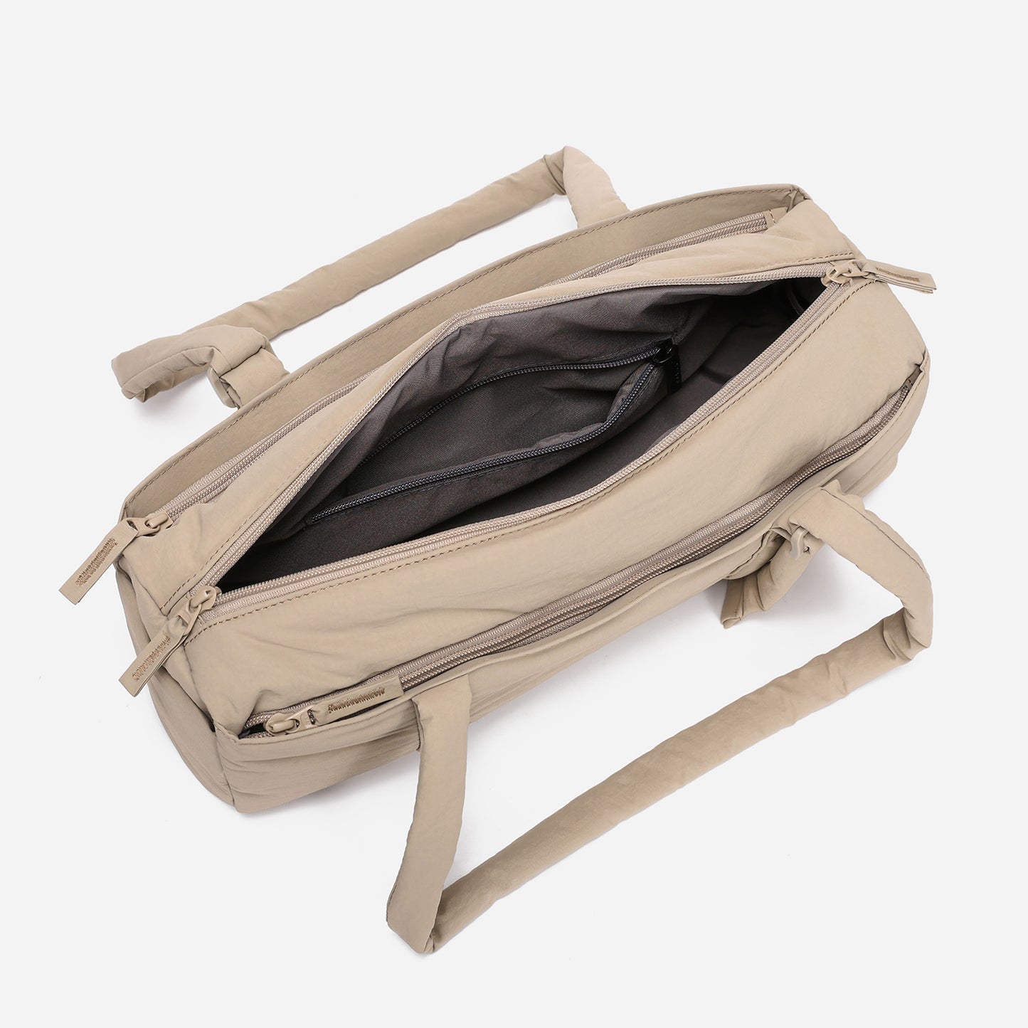 Dude & Bestie Puff Roll Baguette Bag in Sage Color