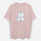 Dude & Bestie x Shuku Cuddle Knot Embroidery T-Shirt Pink Color