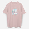 Dude & Bestie x Shuku Cuddle Knot Embroidery T-Shirt Pink Color
