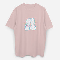 Dude & Bestie x Shuku Cuddle Knot Embroidery T-Shirt Pink Color