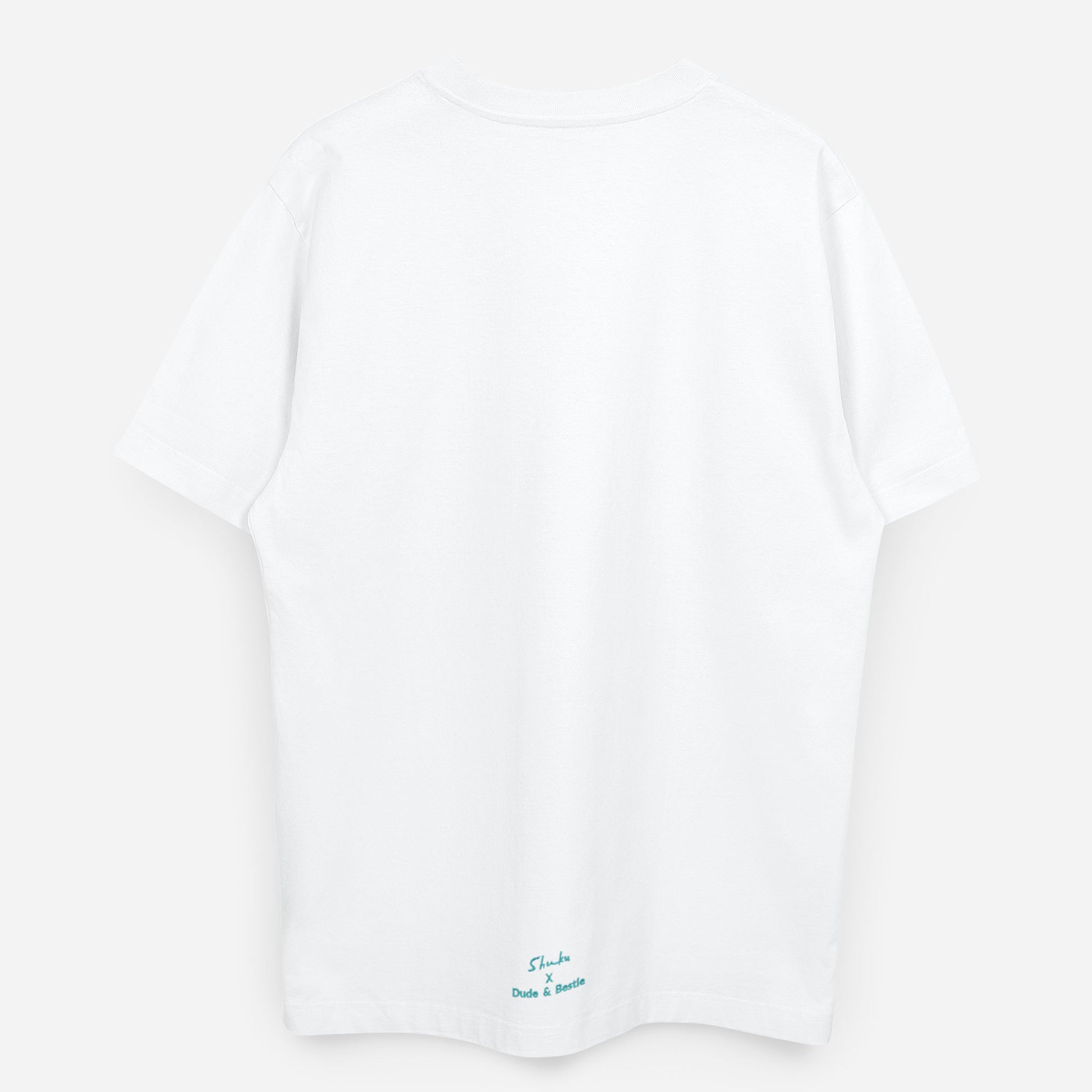 Dude & Bestie x Shuku Cuddle Knot Embroidery T-Shirt White Color