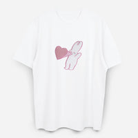 Dude & Bestie x Shuku Say Love Embroidery T-shirt White Color